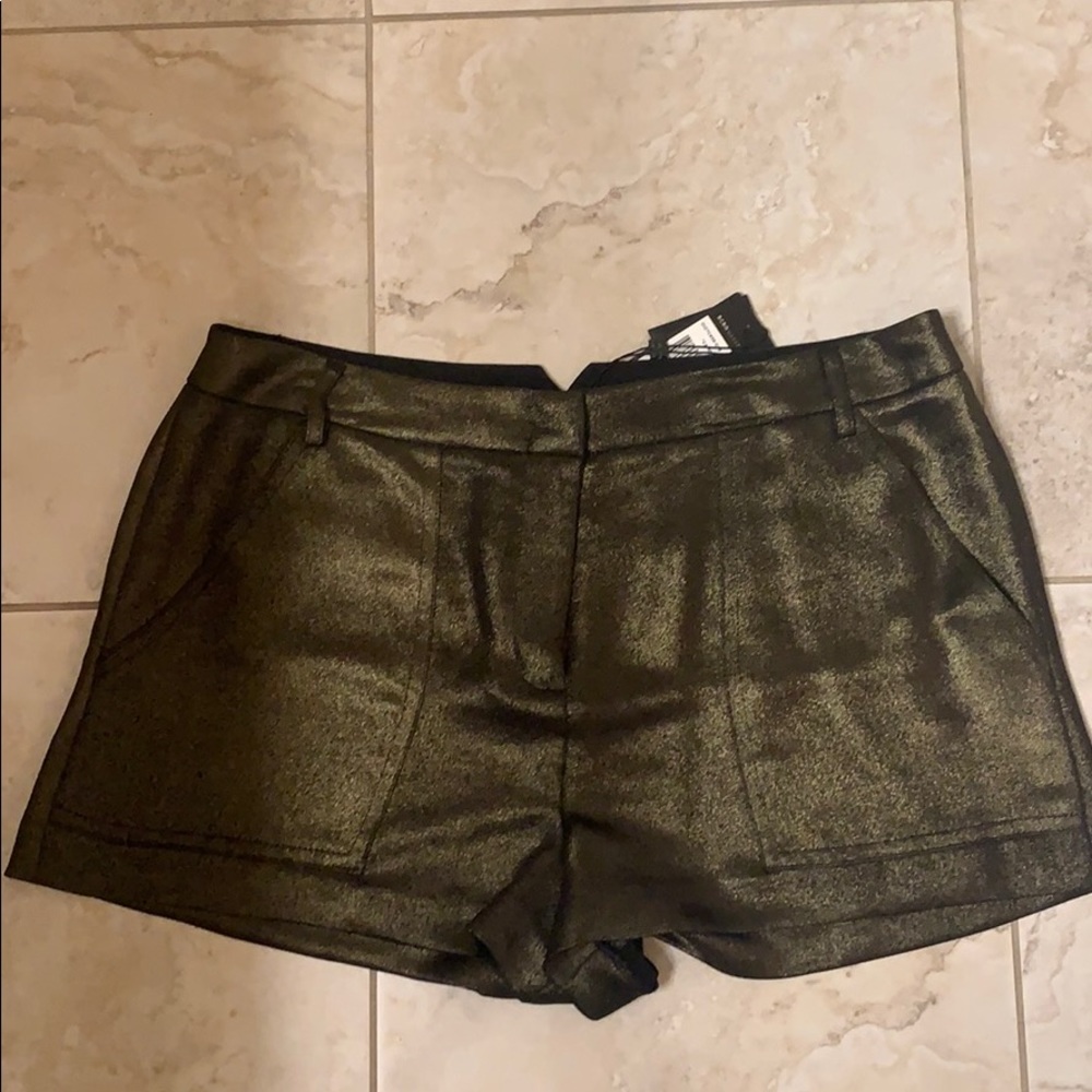 BCBG Metallic Gold Shorts